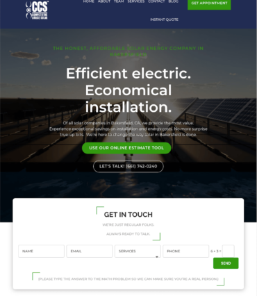 Catalyst Digital Solutions - Website Design for Competitive Choice Solar Company in Bakersfield