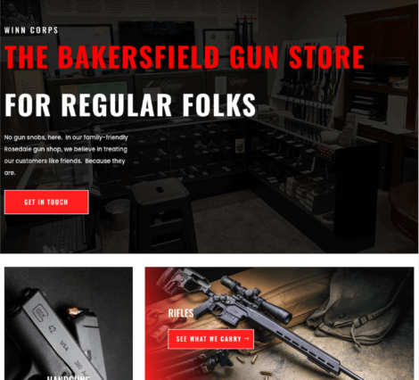 Catalyst Digital Solutions - Website Design for Winn Corps Gun Store in Bakersfield