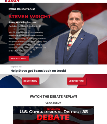 Catalyst Digital Solutions - Website Design for Steven Wright, Congressional Candidate for Texas District 35