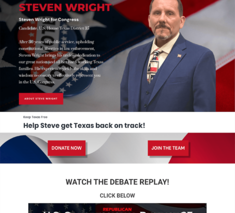 Catalyst Digital Solutions - Website Design for Steven Wright, Congressional Candidate for Texas District 35